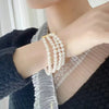 Multi-Strand White Round Freshwater Pearl Bracelet AAA Grade
