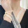 Multi-Strand White Round Freshwater Pearl Bracelet AAA Grade