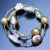 Multicolor Freshwater Baroque Pearl Beaded Bangle Bracelet