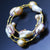 Multicolor Freshwater Baroque Pearl Beaded Bangle Bracelet