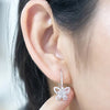 Pavé Butterfly Shaped Lab Grown Diamond Drop Earrings 18K White Gold