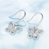 Pavé Butterfly Shaped Lab Grown Diamond Drop Earrings 18K White Gold