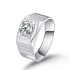 Pavé Channel Set Bezel Solitaire Style Mens Diamond Ring Setting