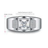 Pavé Channel Set Bezel Solitaire Style Mens Diamond Ring Setting
