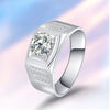 Pavé Channel Set Bezel Solitaire Style Mens Diamond Ring Setting