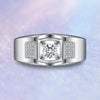 Pavé Channel Set Bezel Solitaire Style Mens Diamond Ring Setting