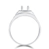 Pavé Channel Set Bezel Solitaire Style Mens Diamond Ring Setting