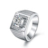 Pavé Channel Set Half-bezel Halo Style Mens Diamond Ring Setting