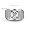 Pavé Channel Set Half-bezel Halo Style Mens Diamond Ring Setting