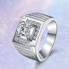 Pavé Channel Set Half-bezel Halo Style Mens Diamond Ring Setting