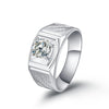 Pave Channel Set Solitaire Style Mens Diamond Ring Setting