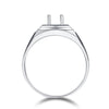 Pave Channel Set Solitaire Style Mens Diamond Ring Setting