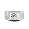 Pave Channel Set Solitaire Style Mens Diamond Ring Setting