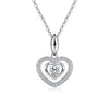 Pavé Double Heart Shaped Style Diamond Pendant Setting