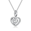 Pavé Double Heart Shaped Style Diamond Pendant Setting