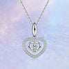 Pavé Double Heart Shaped Style Diamond Pendant Setting