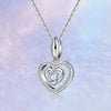 Pavé Double Heart Shaped Style Diamond Pendant Setting
