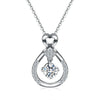 Pave Double Teardrop Solitaire Diamond Pendant Setting