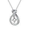 Pave Double Teardrop Solitaire Diamond Pendant Setting
