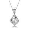 Pavé Double Teardrop Style Diamond Pendant Setting