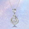 Pavé Double Teardrop Style Diamond Pendant Setting