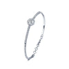 Pavé Floating Halo Lab Grown Diamond Bracelet in 18K White Gold