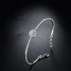 Pavé Floating Halo Lab Grown Diamond Bracelet in 18K White Gold