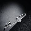 Pavé Floating Halo Lab Grown Diamond Bracelet in 18K White Gold