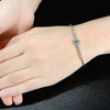Pavé Floating Halo Lab Grown Diamond Bracelet in 18K White Gold
