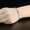 Pavé Floating Halo Lab Grown Diamond Bracelet in 18K White Gold
