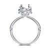 Pavé Floral Floating Halo Style Diamond Engagement Ring Setting