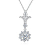 Pavé Floral Halo Style Diamond Pendant Setting