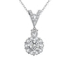 Pavé Floral Halo Style Diamond Pendant Setting