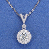 Pavé Floral Halo Style Diamond Pendant Setting