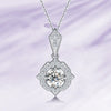 Pavé Floral Halo Style Diamond Pendant Setting
