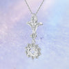 Pavé Floral Halo Style Diamond Pendant Setting