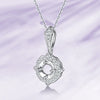 Pavé Floral Halo Style Diamond Pendant Setting