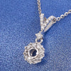 Pavé Floral Halo Style Diamond Pendant Setting