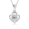Pave Heart-shaped Halo Style Diamond Pendant Setting