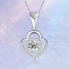 Pave Heart-shaped Halo Style Diamond Pendant Setting