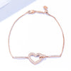 Pavé Heart-shaped Lab Grown Diamond Bracelet 18K Rose Gold