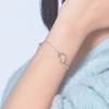 Pavé Heart-shaped Lab Grown Diamond Bracelet 18K Rose Gold