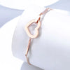 Pavé Heart-shaped Lab Grown Diamond Bracelet 18K Rose Gold