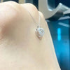 Pavé Heart-shaped Lab Grown Diamond Necklace in 18K White Gold