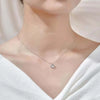 Pavé Heart-shaped Lab Grown Diamond Necklace in 18K White Gold