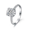 Pavé Heart Shape Half-bezel Style Diamond Engagement Ring Setting