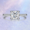 Pavé Heart Shape Half-bezel Style Diamond Engagement Ring Setting