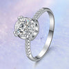 Pavé Heart Shape Half-bezel Style Diamond Engagement Ring Setting