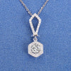 Pavé Hexagon Shape Halo Style Diamond Pendant Setting