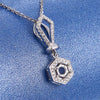 Pavé Hexagon Shape Halo Style Diamond Pendant Setting